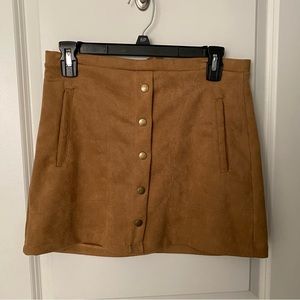 Suede skirt